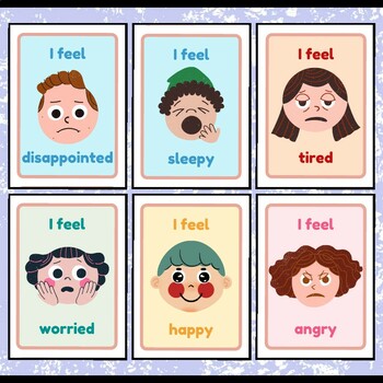 Feelings Flash Cards by Little Saad Teacher | TPT