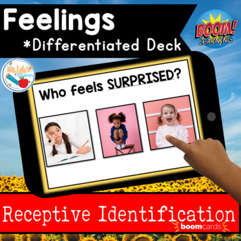 Preview of Feelings: Identification BOOM CARDS (Differentiated Deck)