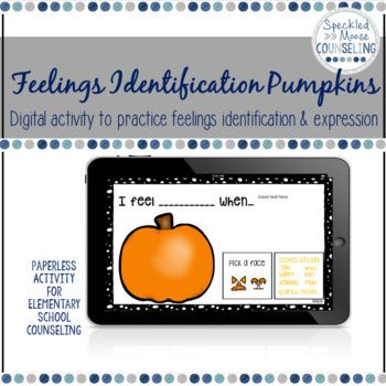 Preview of Halloween Counseling Activity: Feelings Identification Digital Activity