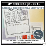 Feelings Journal FREE SAMPLE | Social Emotional Learning Activity