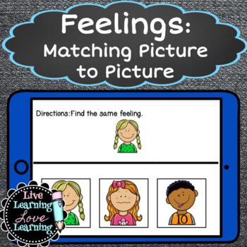 Preview of Feelings | Matching Picture to Picture | Boom Cards