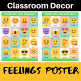 Feelings Poster - Emojis - Classroom Decor