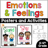 Feelings Posters: Emotions Posters and Worksheeet Activities