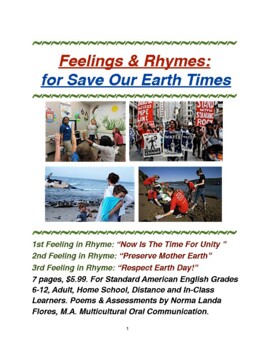 Preview of Feelings & Rhymes for Save Our Earth Times