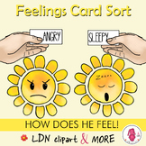 Feelings Card Sort SUMMER, learn about emotions, with emot