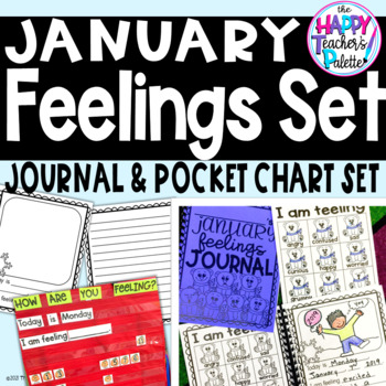 Preview of *SEL Feelings Set January Polar Bears *Journal Writing and Pocket Chart Activity