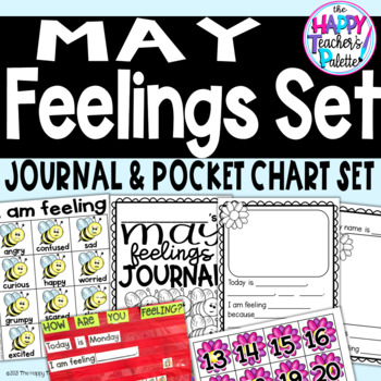 Preview of *SEL  Feelings Set May Bees *Journal Writing and Pocket Chart Activity