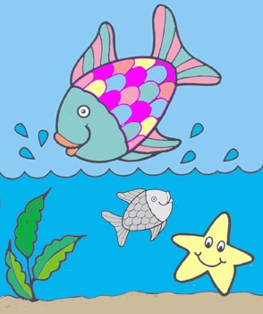 Preview of Feelings & Sharing Lesson using the book Rainbow Fish