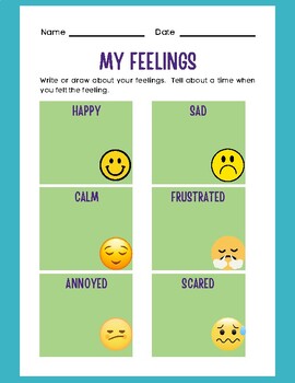 Feelings- Social Emotional Learning Activity by Meaningful for ...