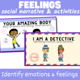 Feelings Social Narrative Stories: Identify emotions & fee