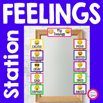 Preview of Feelings Station | SEL Activity | Calm Down Corner | Counselor Office