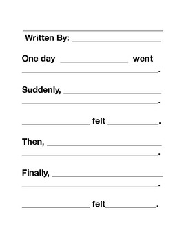 Preview of Feelings Story Writing Template