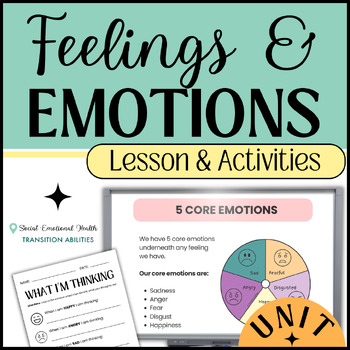 Preview of Feelings Thoughts Emotions BUNDLE | Social Emotional Skills for Special Ed