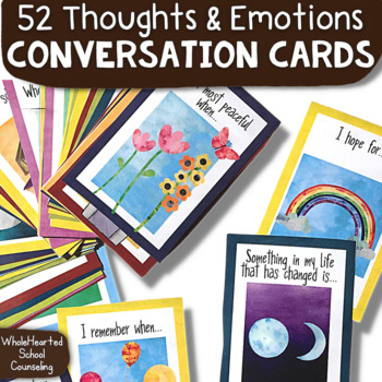 Preview of Feelings, Thoughts & Emotions Printable Cards & Digital Journal Prompts