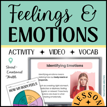 Preview of Feelings Thoughts Emotions | Special Ed Life Skills Lesson & Activities