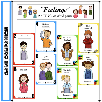 Preview of Social Skills: Feelings - Card Game (Distance Learning)