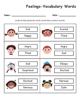 Feelings Vocabulary by professional designer | TPT