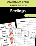 Feelings Vocabulary Cards & Write the Room