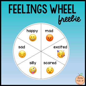 Feelings Wheel FREEBIE by Georgia Peach SLP | TPT