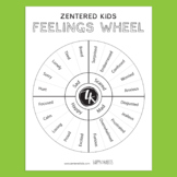 Feelings Wheel For Kids - B + W Version