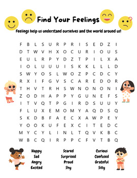 Preview of Feelings Word Search