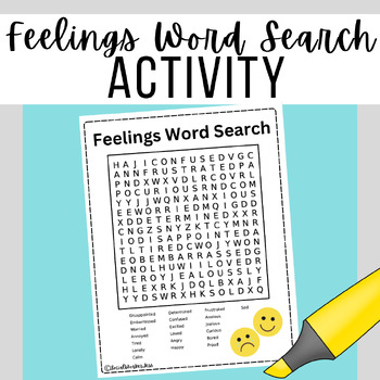 Preview of Feelings Word Search - Social Emotional Learning Activity