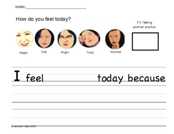 Preview of Feelings Worksheets for Kids with Special Needs