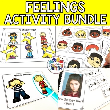 Preview of Identifying Feelings and Emotions Activities Bundle for Special Education