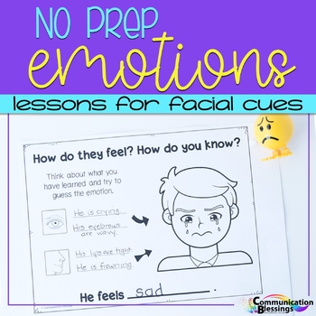 Preview of Feelings and Emotions Activities for Facial Expressions No Prep