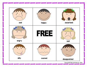 Feelings and Emotions BINGO by Marcelle's KG Zone | TpT