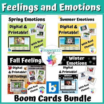 Preview of Feelings and Emotions Boom Cards™ Bundle Speech Therapy Social Skills Pragmatics