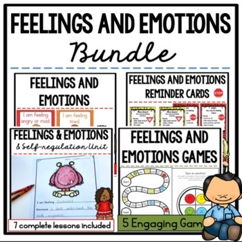 Preview of Identifying Feelings and Emotions and Self-regulation Bundle