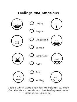 Feelings and Emotions Coloring by The Social Psychologist | TPT