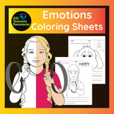 Feelings and Emotions Coloring Pages / Sign Language / Soc