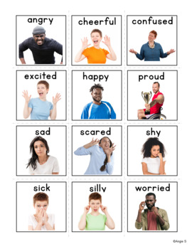 Feelings and Emotions Communication Picture Cards | Autism Visuals FREE