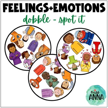 Preview of Feelings and Emotions DOBBLE (SPOT IT) GAME 