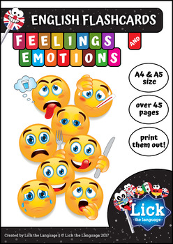 Preview of Feelings and Emotions - English Flashcards