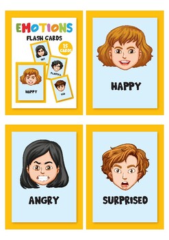 Social Emotional Learning, Feelings and Emotions Flash Cards by Baby ...