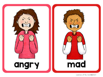 Preview of Feelings and Emotions Flash Cards