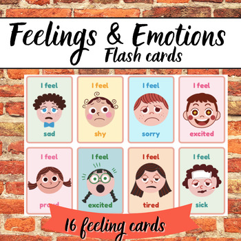 Feelings and Emotions Flashcards by Worldwide Ed | TPT