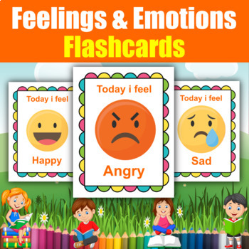 Emotions flash cards~Pec cards with board and velcro fitted 6cm x 5cm NEW 