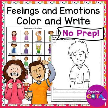 Preview of Occupational Therapy SEL Skills Coloring Pages Sentence Writing Worksheets