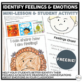Feelings and Emotions Mini-Lesson and Craft | SEL FREEBIE
