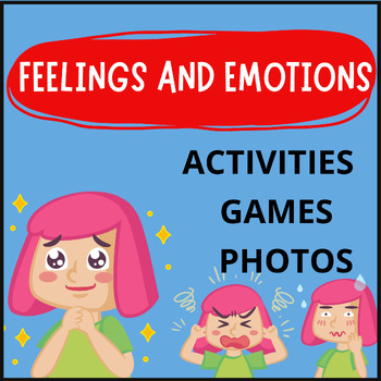 Preview of Feelings and Emotions Photographs and Activities for kindergarten to support SEL
