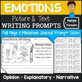 Feelings and Emotions Picture Writing Prompts (Opinion, Ex