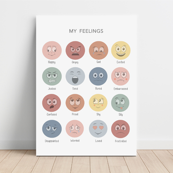 Feelings and Emotions Poster - Classroom Decor by Print Learn Grow