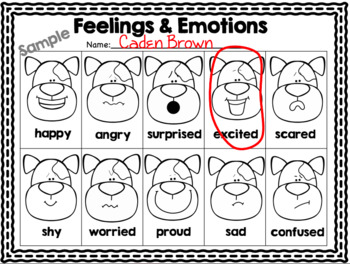 Feelings and Emotions Poster Set (Dog Theme) by Wild about K and First Kidz