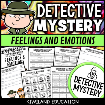 Preview of Feelings and Emotions SEL Detective Mystery with Back To School Fun