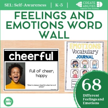 Preview of Feelings and Emotions SEL Interactive Word Wall