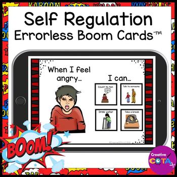 Preview of SEL Feelings & Emotions Self Regulation Strategies BOOM Cards™ Middle School